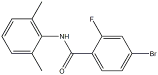 4-bromo-N-(2,6-dimethylphenyl)-2-fluorobenzamide 结构式