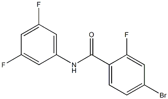 4-bromo-N-(3,5-difluorophenyl)-2-fluorobenzamide 结构式