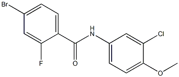 4-bromo-N-(3-chloro-4-methoxyphenyl)-2-fluorobenzamide 结构式