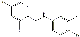 4-bromo-N-[(2,4-dichlorophenyl)methyl]-3-methylaniline 结构式