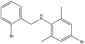 4-bromo-N-[(2-bromophenyl)methyl]-2,6-dimethylaniline 结构式