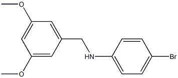 4-bromo-N-[(3,5-dimethoxyphenyl)methyl]aniline 结构式
