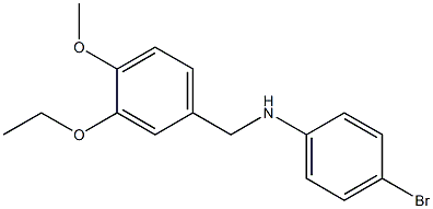 4-bromo-N-[(3-ethoxy-4-methoxyphenyl)methyl]aniline 结构式