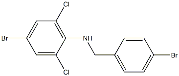 4-bromo-N-[(4-bromophenyl)methyl]-2,6-dichloroaniline 结构式
