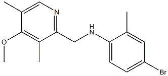 4-bromo-N-[(4-methoxy-3,5-dimethylpyridin-2-yl)methyl]-2-methylaniline 结构式