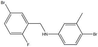 4-bromo-N-[(5-bromo-2-fluorophenyl)methyl]-3-methylaniline 结构式