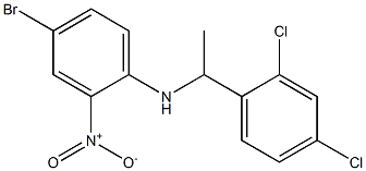 4-bromo-N-[1-(2,4-dichlorophenyl)ethyl]-2-nitroaniline 结构式