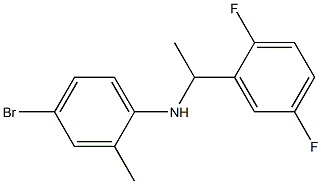 4-bromo-N-[1-(2,5-difluorophenyl)ethyl]-2-methylaniline 结构式