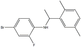4-bromo-N-[1-(2,5-dimethylphenyl)ethyl]-2-fluoroaniline 结构式