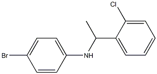 4-bromo-N-[1-(2-chlorophenyl)ethyl]aniline 结构式