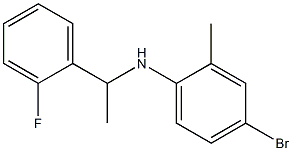 4-bromo-N-[1-(2-fluorophenyl)ethyl]-2-methylaniline 结构式