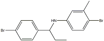 4-bromo-N-[1-(4-bromophenyl)propyl]-3-methylaniline 结构式