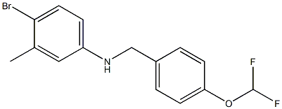 4-bromo-N-{[4-(difluoromethoxy)phenyl]methyl}-3-methylaniline 结构式