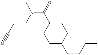 4-butyl-N-(2-cyanoethyl)-N-methylcyclohexane-1-carboxamide 结构式