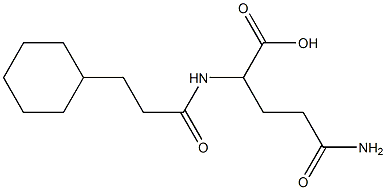 4-carbamoyl-2-(3-cyclohexylpropanamido)butanoic acid 结构式