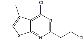 4-chloro-2-(2-chloroethyl)-5,6-dimethylthieno[2,3-d]pyrimidine 结构式