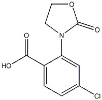 4-chloro-2-(2-oxo-1,3-oxazolidin-3-yl)benzoic acid 结构式