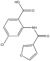 4-chloro-2-(3-furoylamino)benzoic acid 结构式