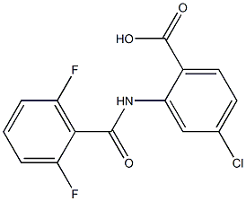 4-chloro-2-[(2,6-difluorobenzene)amido]benzoic acid 结构式