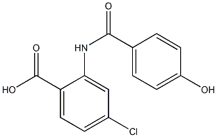 4-chloro-2-[(4-hydroxybenzene)amido]benzoic acid 结构式