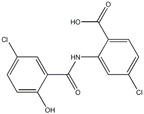 4-chloro-2-[(5-chloro-2-hydroxybenzene)amido]benzoic acid 结构式