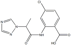4-chloro-2-[2-(1H-1,2,4-triazol-1-yl)propanamido]benzoic acid 结构式