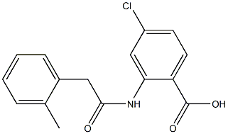 4-chloro-2-[2-(2-methylphenyl)acetamido]benzoic acid 结构式