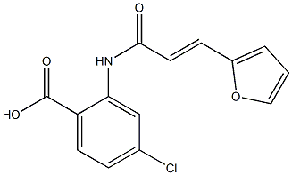 4-chloro-2-[3-(furan-2-yl)prop-2-enamido]benzoic acid 结构式