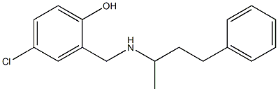 4-chloro-2-{[(4-phenylbutan-2-yl)amino]methyl}phenol 结构式