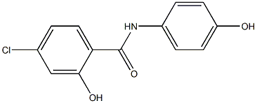4-chloro-2-hydroxy-N-(4-hydroxyphenyl)benzamide 结构式