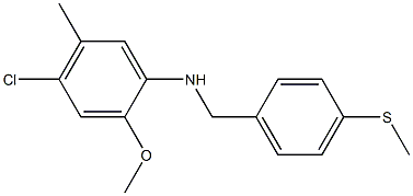 4-chloro-2-methoxy-5-methyl-N-{[4-(methylsulfanyl)phenyl]methyl}aniline 结构式