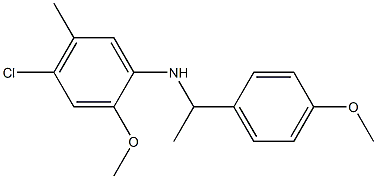 4-chloro-2-methoxy-N-[1-(4-methoxyphenyl)ethyl]-5-methylaniline 结构式