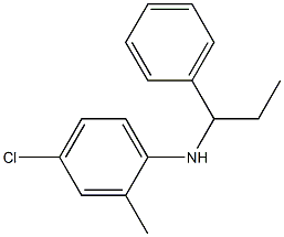 4-chloro-2-methyl-N-(1-phenylpropyl)aniline 结构式