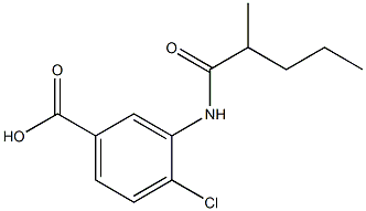 4-chloro-3-(2-methylpentanamido)benzoic acid 结构式