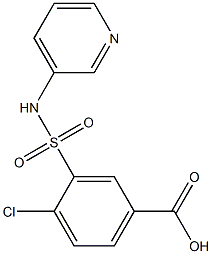 4-chloro-3-(pyridin-3-ylsulfamoyl)benzoic acid 结构式