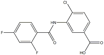 4-chloro-3-[(2,4-difluorobenzene)amido]benzoic acid 结构式