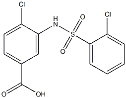4-chloro-3-[(2-chlorobenzene)sulfonamido]benzoic acid 结构式