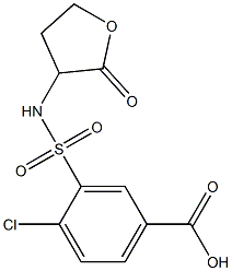 4-chloro-3-[(2-oxooxolan-3-yl)sulfamoyl]benzoic acid 结构式