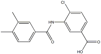 4-chloro-3-[(3,4-dimethylbenzene)amido]benzoic acid 结构式