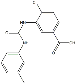 4-chloro-3-{[(3-methylphenyl)carbamoyl]amino}benzoic acid 结构式