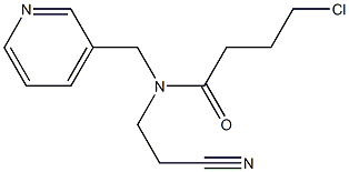 4-chloro-N-(2-cyanoethyl)-N-(pyridin-3-ylmethyl)butanamide 结构式