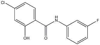4-chloro-N-(3-fluorophenyl)-2-hydroxybenzamide 结构式