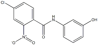 4-chloro-N-(3-hydroxyphenyl)-2-nitrobenzamide 结构式