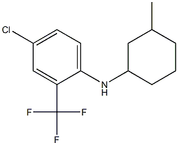 4-chloro-N-(3-methylcyclohexyl)-2-(trifluoromethyl)aniline 结构式