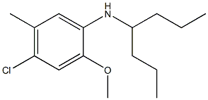 4-chloro-N-(heptan-4-yl)-2-methoxy-5-methylaniline 结构式