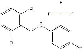 4-chloro-N-[(2,6-dichlorophenyl)methyl]-2-(trifluoromethyl)aniline 结构式