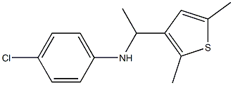 4-chloro-N-[1-(2,5-dimethylthiophen-3-yl)ethyl]aniline 结构式
