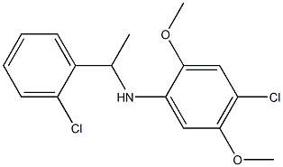 4-chloro-N-[1-(2-chlorophenyl)ethyl]-2,5-dimethoxyaniline 结构式