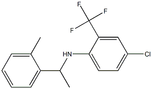 4-chloro-N-[1-(2-methylphenyl)ethyl]-2-(trifluoromethyl)aniline 结构式