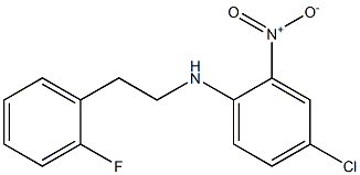 4-chloro-N-[2-(2-fluorophenyl)ethyl]-2-nitroaniline 结构式